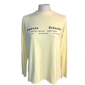 Proenza Schouler Yellow Long Sleeve Tee size Small